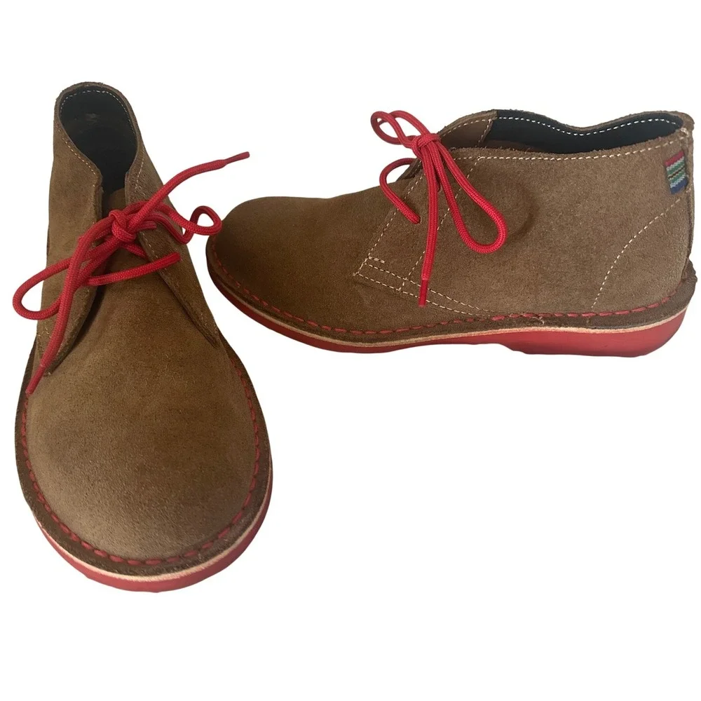 Veldskoen Heritage Pinotage Chukka Boots Mens 6 Womens 8 Brown Suede Red Sole
